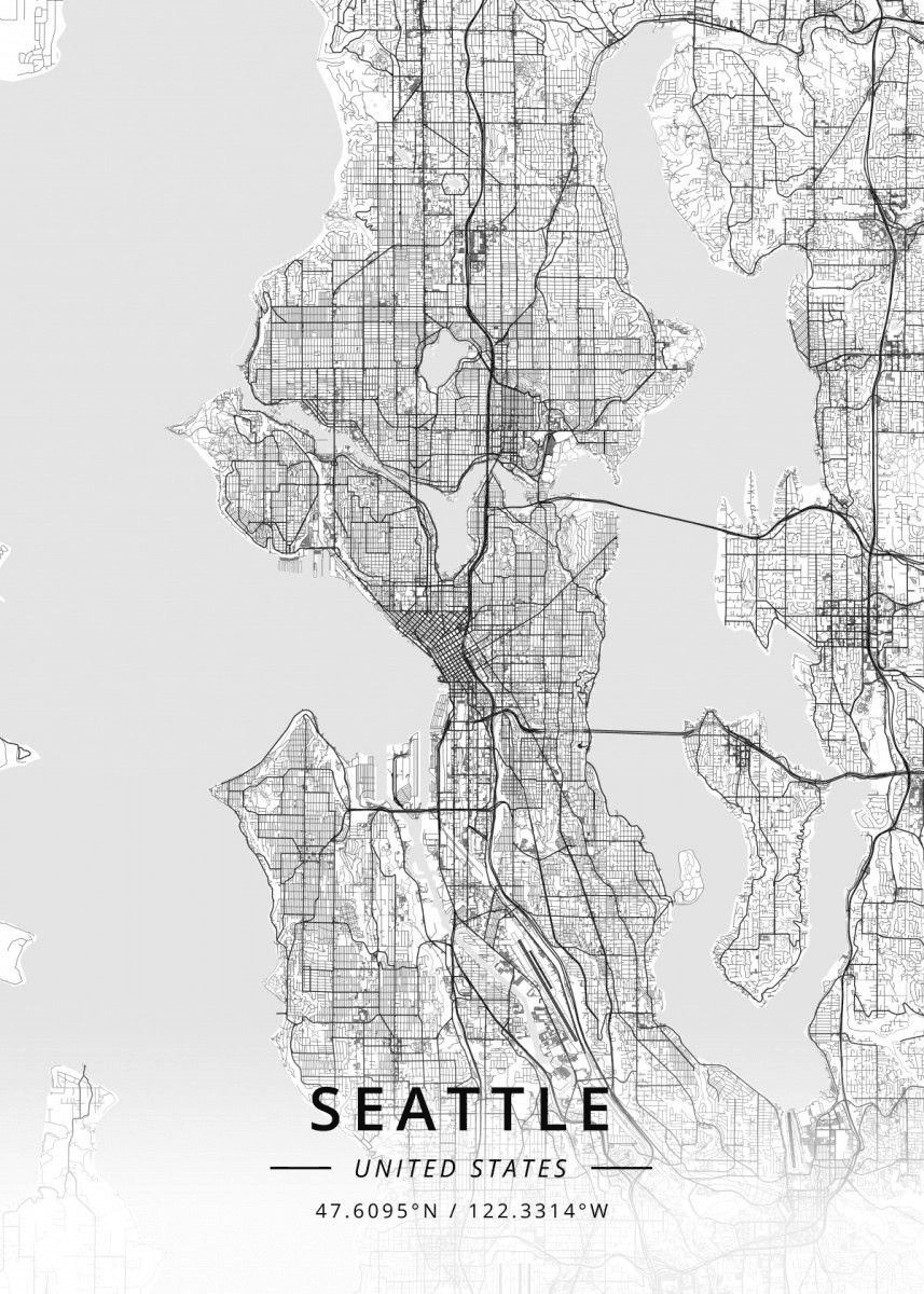A detailed street map of Seattle centered on West Seattle