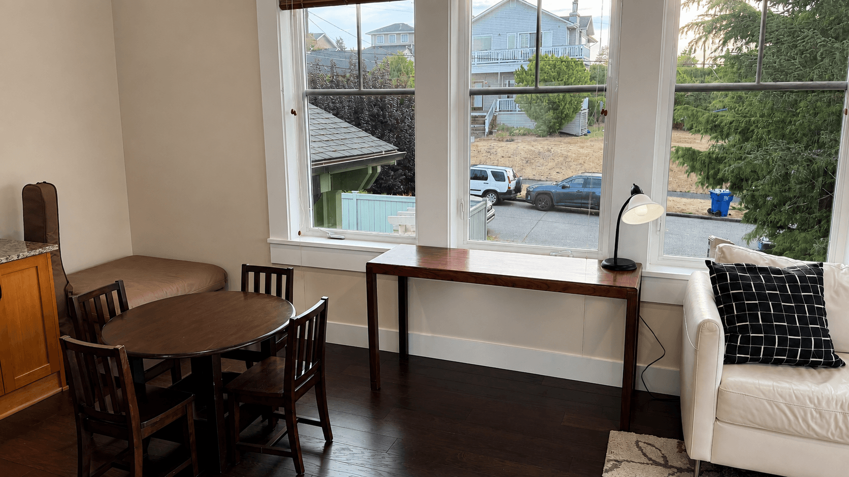 A finished upstairs living space after residential cleaning